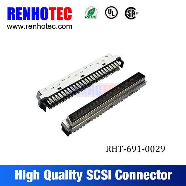 SCSI Connector 100pin 180Angle Male DB Type